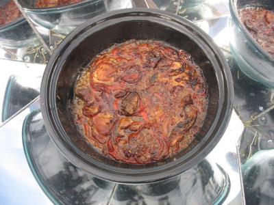 Finished Chicken Paprikash in the Hot Pot