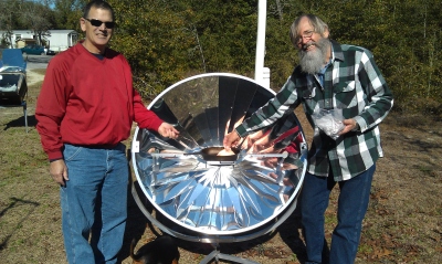 Parabolic dish (SK type) direct solar cooker. Courtesy: Taylormade